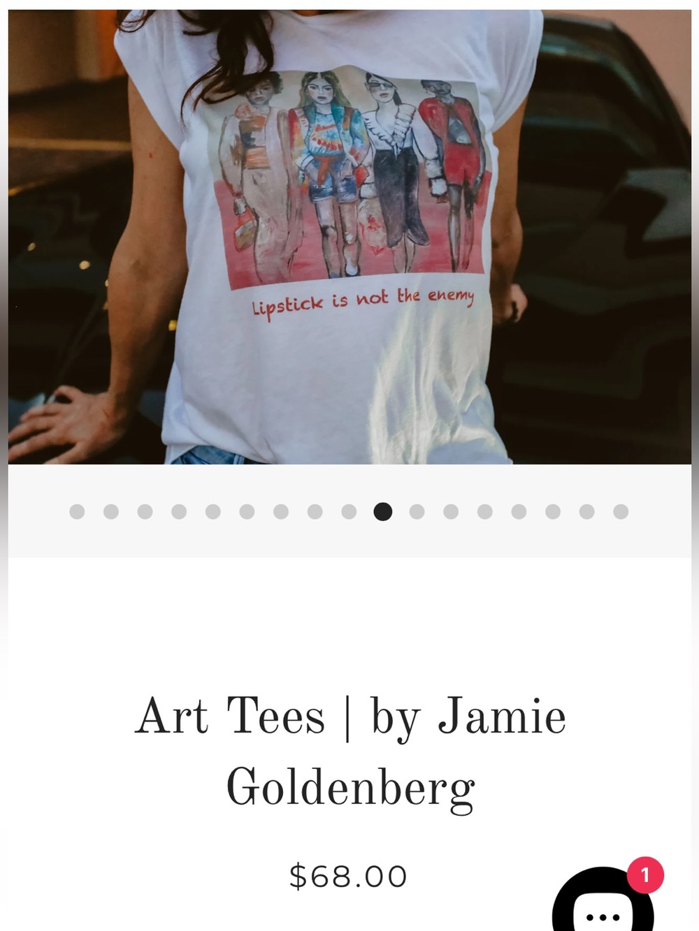 Bella Canvas Art Tees | by Jamie Goldenberg “Lipstick 💄is not the enemy”!